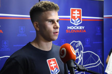 Na sn&iacute;mke slovensk&yacute; hokejista Filip Me&scaron;&aacute;r. FOTO: TASR/M. Kapusta