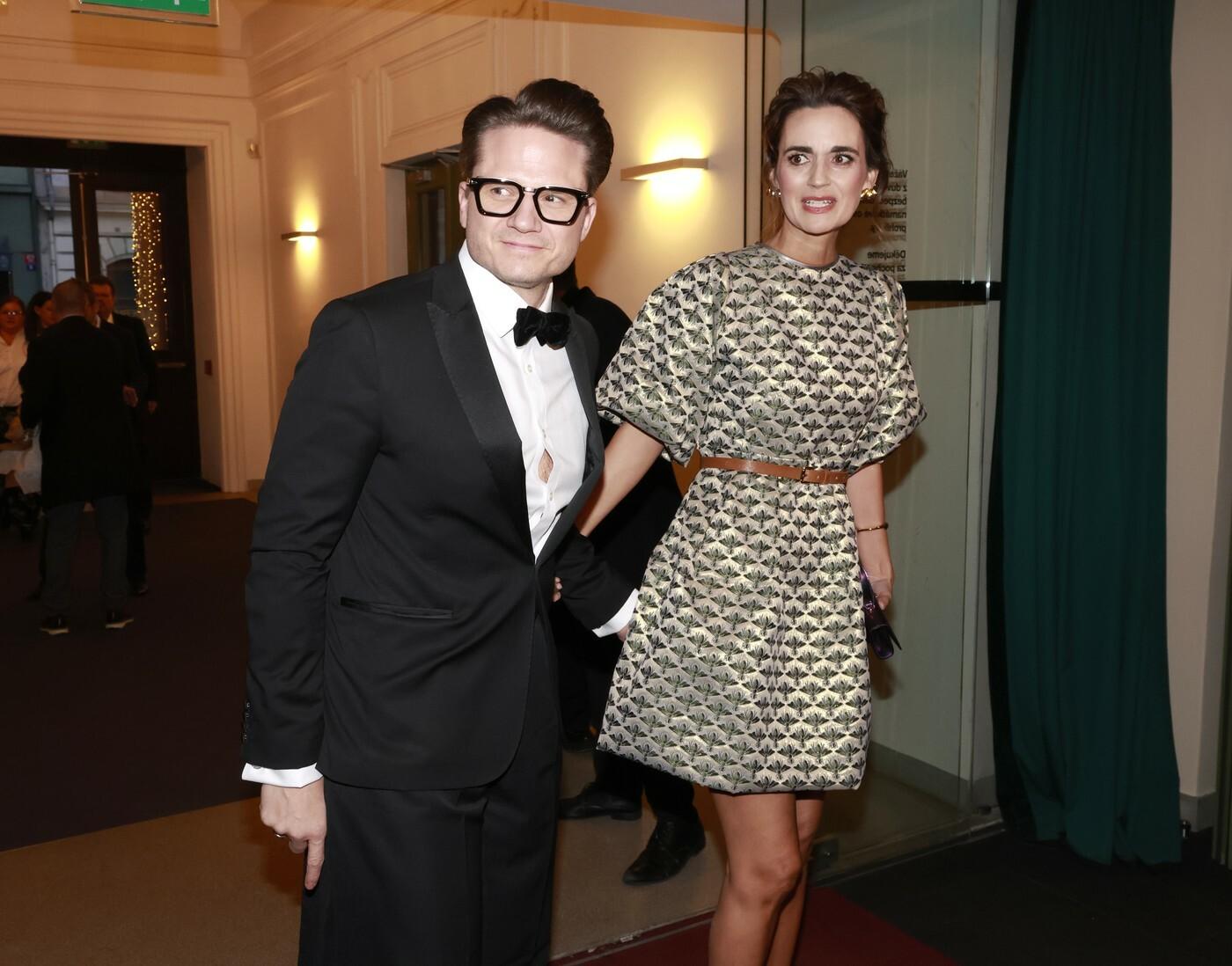 Ondřej Brzobohatý with his wife Daniela.