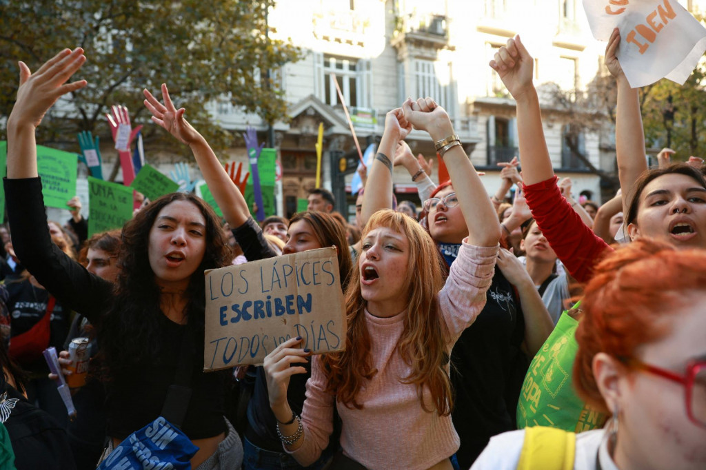 Demon&scaron;tr&aacute;cie v Buenos Aires. FOTO: REUTERS