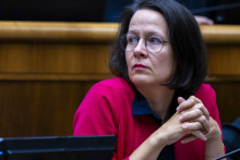 Na sn&iacute;mke poslankyňa NRSR Zuzana &Scaron;tevulov&aacute; (Progres&iacute;vne Slovensko). FOTO: TASR/Jakub Kotian