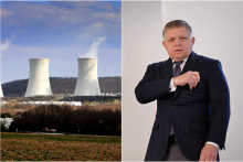 Zľava bloky jadrovej elektr&aacute;rne v Mochovciach a premi&eacute;r Robert Fico. FOTO: TASR/P. Neubauer, J. Kro&scaron;l&aacute;k, kol&aacute;ž HN