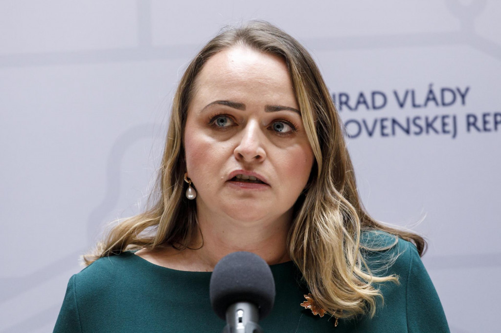 Prezidentka KOZ SR Monika Uhlerov&aacute;. FOTO: TASR/ Dano Veselsk&yacute;