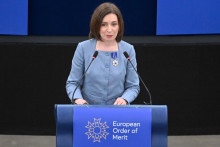 Moldavsk&aacute; prezidenta Maia Sanduov&aacute;. FOTO: TASR/AP