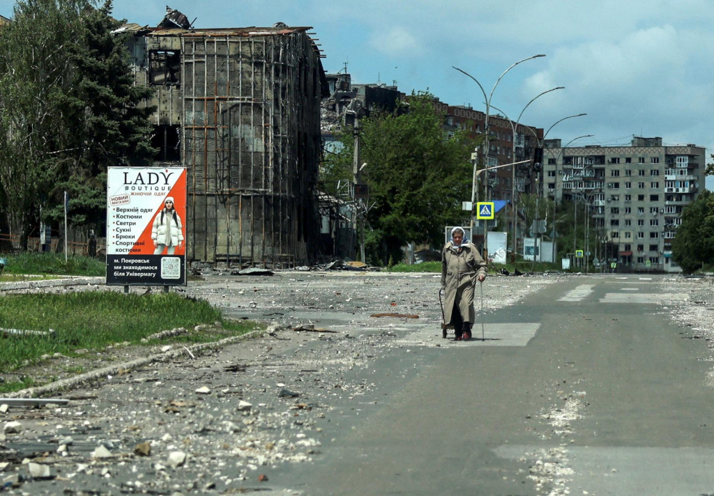 Mesto Pokrovsk na Ukrajine. FOTO: Reuters