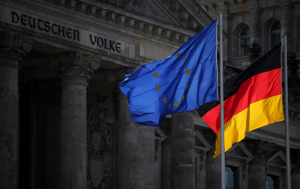 Na medziročnej b&aacute;ze zaznamenala nemeck&aacute; ekonomika v 1. kvart&aacute;li rast o 0,4 percenta. Pokračovala tak v rovnakom tempe rastu ako v z&aacute;vere minul&eacute;ho roka. FOTO: REUTERS