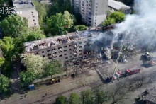 Rusk&yacute; &uacute;tok na Kyjev. FOTO: Reuters