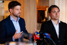 Michal &Scaron;imečka a L&aacute;szl&oacute; Gub&iacute;k. FOTO: Facebook/Michal &Scaron;imečka