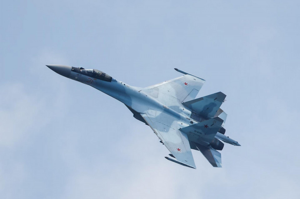 Rusk&aacute; st&iacute;hačka Suchoj Su-35S. FOTO: Reuters