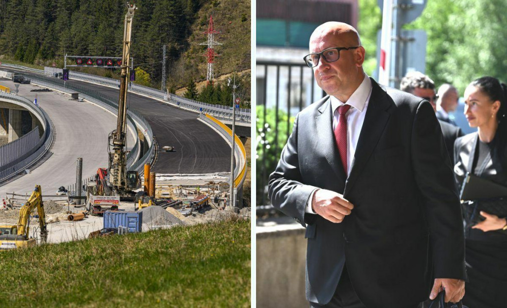 Nadv&auml;zuj&uacute;ci &uacute;sek pri Ružomberku maj&uacute; spustiť v tomto roku na jeseň, jeho posunutie ohl&aacute;sil minister Jozef R&aacute;ž. FOTO: TASR/kol&aacute;ž