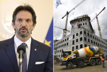 Minister obrany Robert Kaliň&aacute;k a pre&scaron;ovsk&aacute; nemocnica.