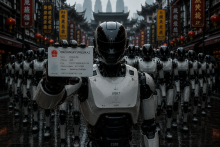 Č&iacute;na prich&aacute;dza s pr&iacute;snymi pravidlami pre označovanie robotov.  FOTO: ChatGPT