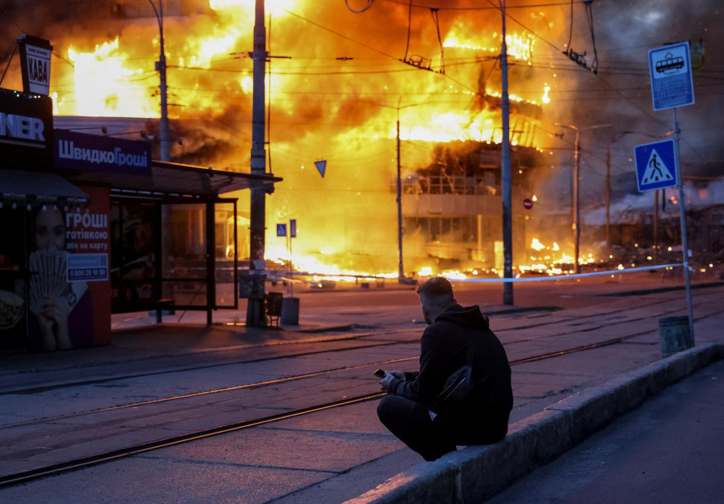 Jeden z najrozsiahlej&scaron;&iacute;ch &uacute;tokov za cel&eacute; mesiace zažil Kyjev 24. m&aacute;ja. FOTO: Reuters