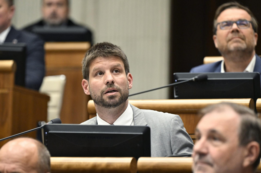 Na sn&iacute;mke poslanec N&aacute;rodnej rady a &scaron;&eacute;f Progres&iacute;vneho Slovenska Michal &Scaron;imečka. FOTO: TASR/Pavel Neubauer