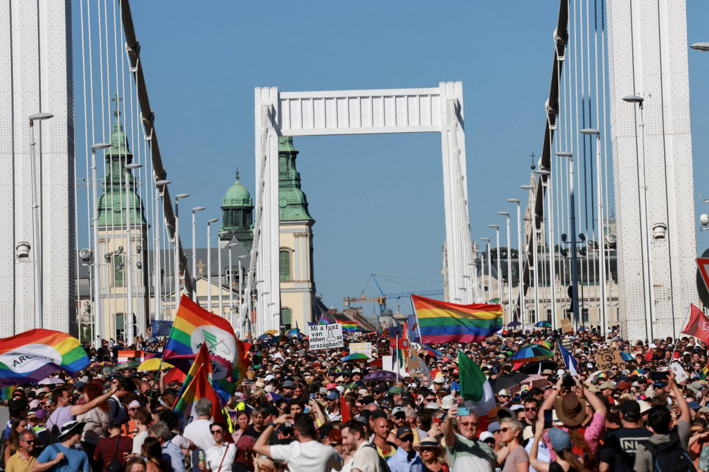Pride pochod v Budape&scaron;ti. FOTO: RETUTERS