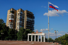 Okupovan&yacute; Melitopol. FOTO: Reuters