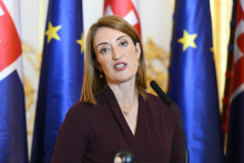 N&aacute;v&scaron;teva predsedn&iacute;čky Eur&oacute;pskeho parlamentu Roberty Metsolovej na Slovensku bola pr&iacute;ležitosťou z&iacute;skať diplomatick&eacute; body. FOTO: TASR/Pavel Neubauer
