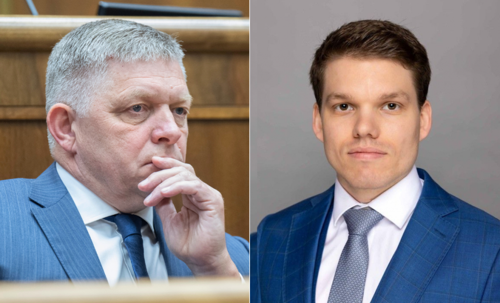 PS &uacute;toč&iacute; na premi&eacute;rovho syna Michala Fica, ktor&yacute; za 5 000 mesačne riadi stran&iacute;cku firmu Agent&uacute;ra Smer. FOTO: TASR, LinkedIn/mfico