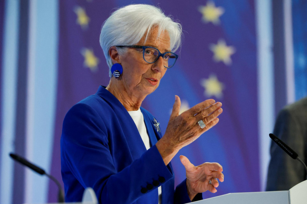Prezidentka Eur&oacute;pskej centr&aacute;lnej banky Christine Lagardov&aacute; rozhodla o vy&scaron;&scaron;&iacute;ch &uacute;rokoch.

FOTO: Reuters