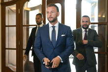 Na sn&iacute;mke minister vn&uacute;tra Mat&uacute;&scaron; &Scaron;utaj E&scaron;tok (Hlas-SD). FOTO: TASR/Pavel Neubauer