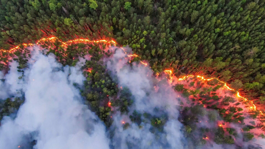 Požiare na Sib&iacute;ri. FOTO: Reuters
