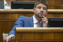 Predseda Progres&iacute;vneho Slovenska Michal &Scaron;imečka. FOTO: TASR/Martin Baumann