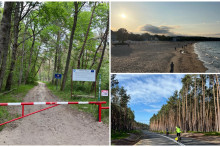 Vľavo hranica medzi Eur&oacute;pu a Ruskom. Vpravo hore pl&aacute;ž v meste Sopot a dole les v okol&iacute; mesta Świnoujście FOTO: Martin Marko