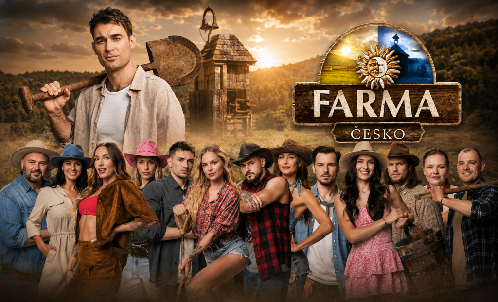 Zostava farm&aacute;rov českej Farmy.
