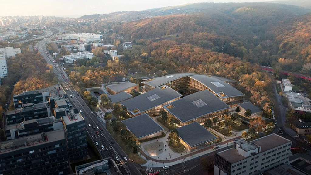 Vizualiz&aacute;cia Eset Campusu na Patr&oacute;nke. FOTO: BIG-Bjarke Ingels Group
