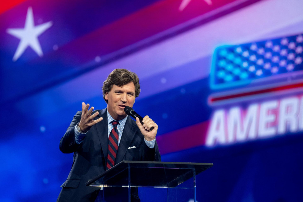 Americk&yacute; moder&aacute;tor Tucker Carlson. FOTO: Reuters