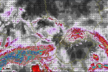 Na mape je zobrazen&aacute; najvy&scaron;&scaron;ia zaznamenan&aacute; teplota vzduchu za najbliž&scaron;&iacute;ch 10 dn&iacute; v r&aacute;mci &scaron;ir&scaron;ej strednej Eur&oacute;py. MAPA: GOSPACE LABS, ECMWF IFS
