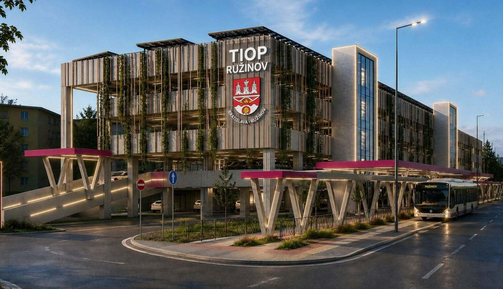 Vizualiz&aacute;cia prestupn&eacute;ho termin&aacute;lu verejnej dopravy v Ružinove. FOTO: FB/Martin Chren - starosta Ružinova
