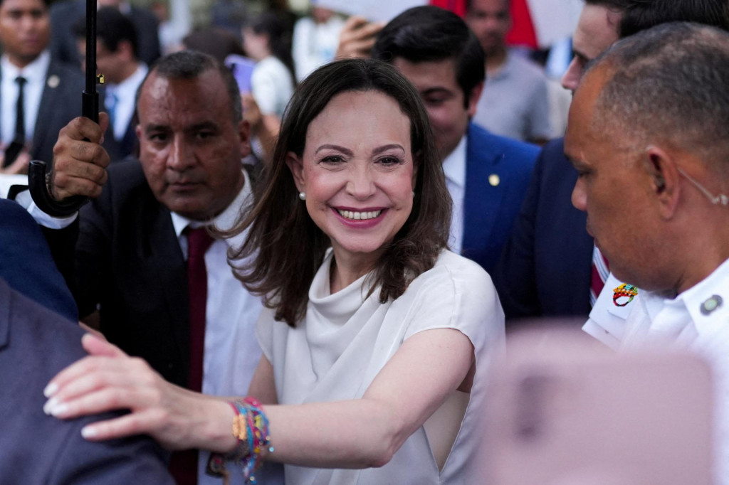 L&iacute;derka venezuelskej opoz&iacute;cie Mar&iacute;a Corina Machadov&aacute;. FOTO: Reuters