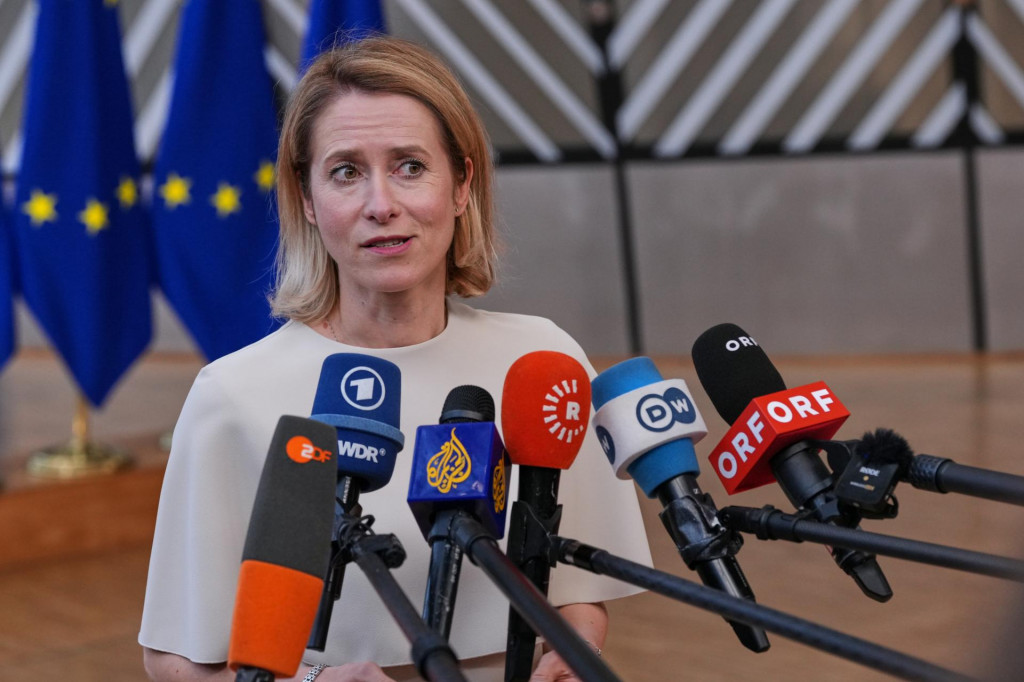 &Scaron;&eacute;fka diplomacie E&Uacute; Kaja Kallasov&aacute;. FOTO: TASR/AP