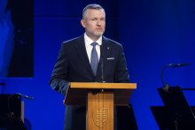 Prezident Peter Pellegrini vystupuje s pr&iacute;hovorom pri pr&iacute;ležitosti koncertu k začiatku predsedn&iacute;ctva Slovensko vo Vy&scaron;ehradskej skupine. FOTO: TASR/Martin Baumann