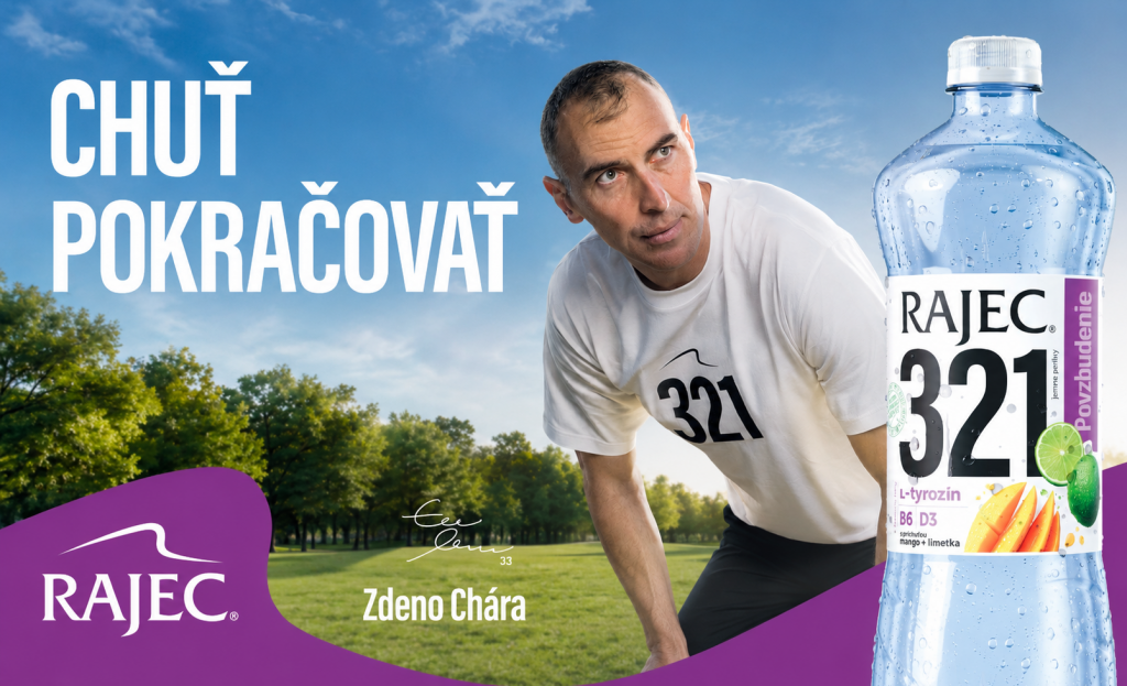 Chuť pokračovať: Rajec 321 pripravil nov&uacute; kampaň s Martinou S&aacute;bl&iacute;kovou a Zdenom Ch&aacute;rom.