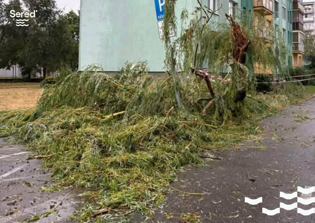 B&uacute;rka v Seredi. FOTO: FB/Mesto Sereď