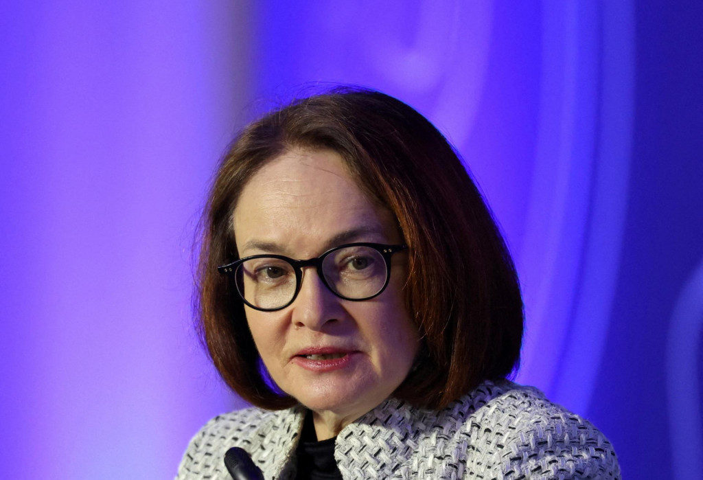 &Scaron;&eacute;fka ruskej centr&aacute;lnej banky Elvira Nabiullin&aacute;. FOTO: Reuters