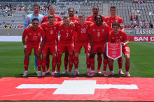 Futbalisti &Scaron;vajčiarska p&oacute;zuj&uacute; pred pr&iacute;pravn&yacute;m duelom &Scaron;vajčiarsko - Austr&aacute;lia v americkom San Diegu v sobotu 6. j&uacute;na 2026. FOTO: TASR/AP