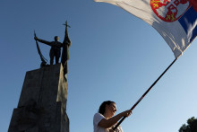 Ilustračn&aacute; fotografia. Protest v Srbsku. FOTO: Reuters