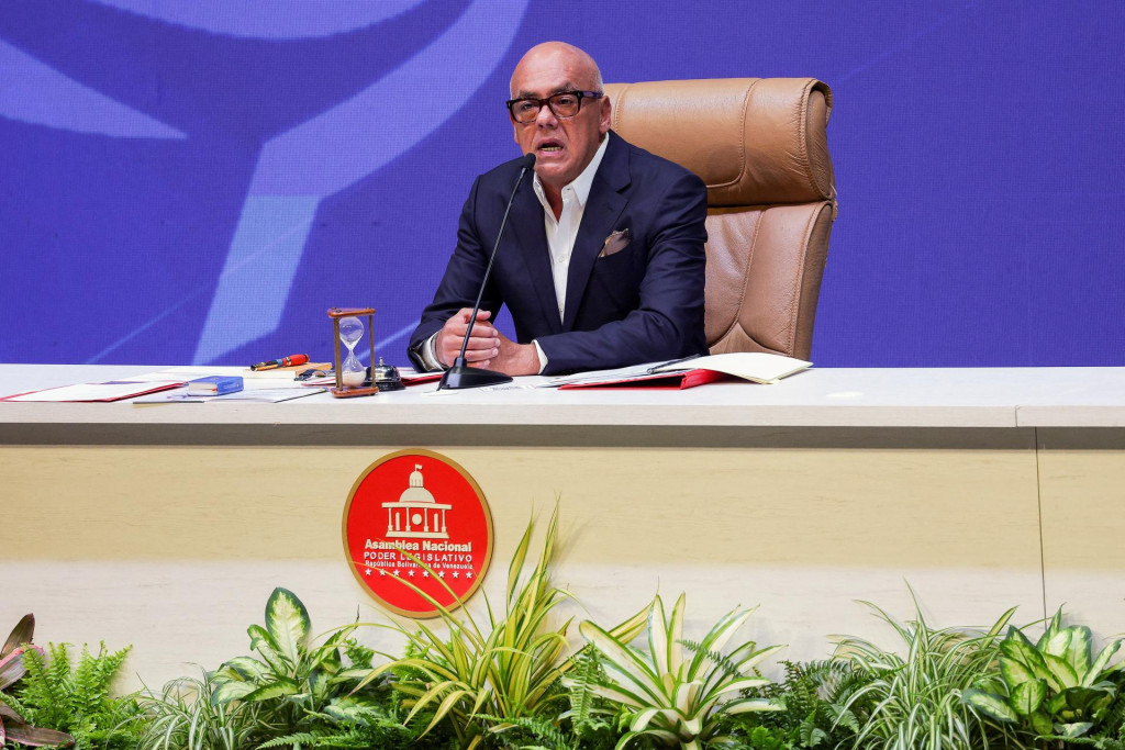 Predseda parlamentu Venezuely Jorge Rodr&iacute;guez. FOTO: REUTERS