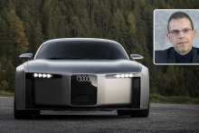Rouven Mohr, &scaron;&eacute;f v&yacute;voja Audi s vozidlom Audi Concept C (2025) FOTO: Kol&aacute;ž iDNES, David Votruba