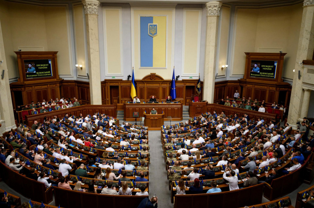 Ilustračn&aacute; fotografia. Ukrajinsk&yacute; parlament. FOTO: Reuters