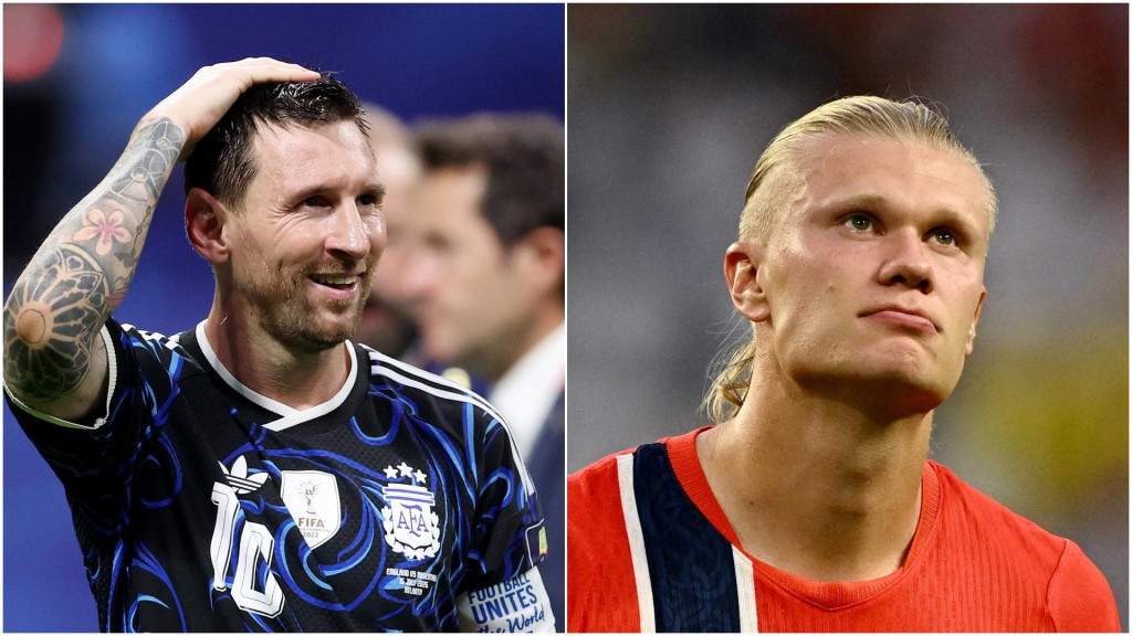 Lionel Messi a Erling Haaland sa zaradili k najv&auml;č&scaron;&iacute;m hviezdam turnaja. FOTO: kol&aacute;ž HN, REUTERS