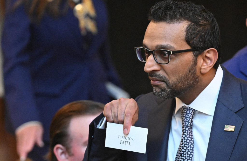 Riaditeľ americk&eacute;ho Feder&aacute;lneho &uacute;radu pre vy&scaron;etrovanie (FBI) Kash Patel. FOTO: Reuters