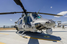 Vrtuľn&iacute;k Bell UH-1Y Venom prev&aacute;dzkovan&yacute; českou arm&aacute;dou. FOTO: Petr Topič, MAFRA