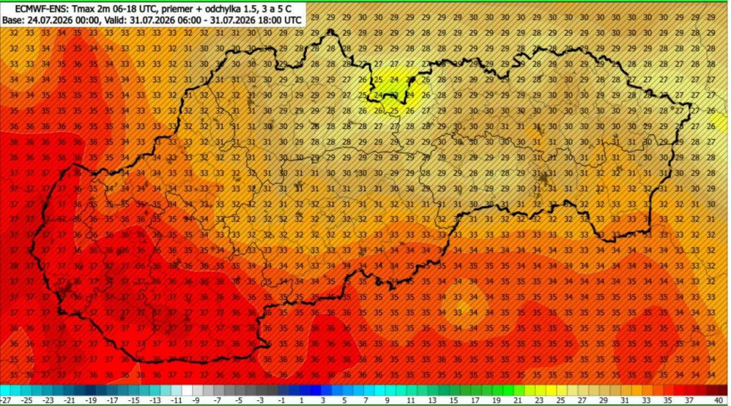 Predpoveď pre Slovensko na 31. j&uacute;la