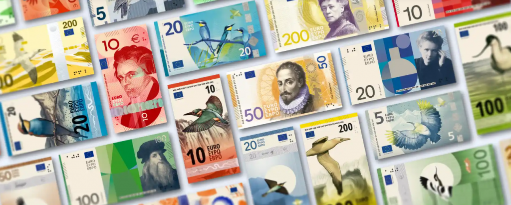 N&aacute;vrhy nov&yacute;ch eurobankoviek. FOTO: Eur&oacute;pska centr&aacute;lna banka