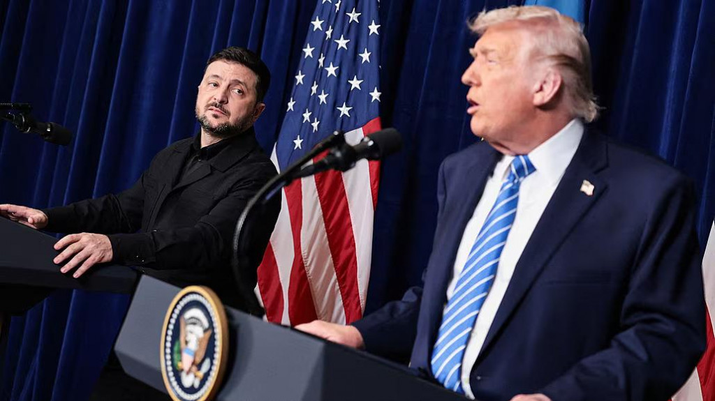 Stretnutie prezidentov Donalda Trumpa a Volodymyra Zelensk&eacute;ho. FOTO: Reuters