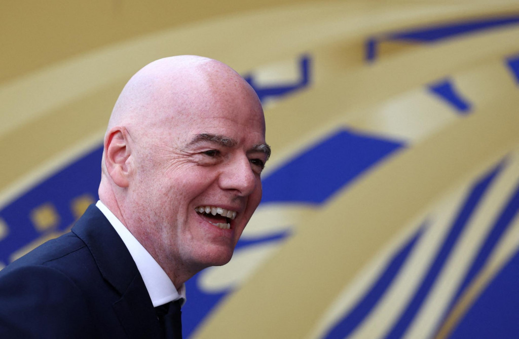 Na sn&iacute;mke prezident Medzin&aacute;rodnej futbalovej feder&aacute;cie (FIFA) Gianni Infantino. FOTO: REUTERS