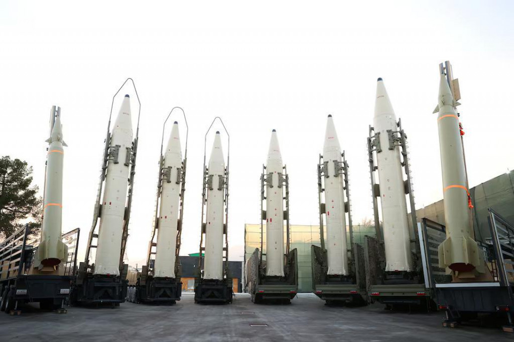 Ir&aacute;nske balistick&eacute; rakety. FOTO: Reuters
